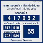 ตรวจหวย 1 มีนาคม 66 กรอกตัวเลข